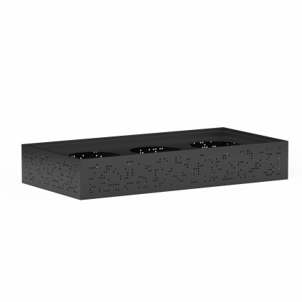 05 Tempo Planter Box_W900mm x D450mm x H200mm - Black